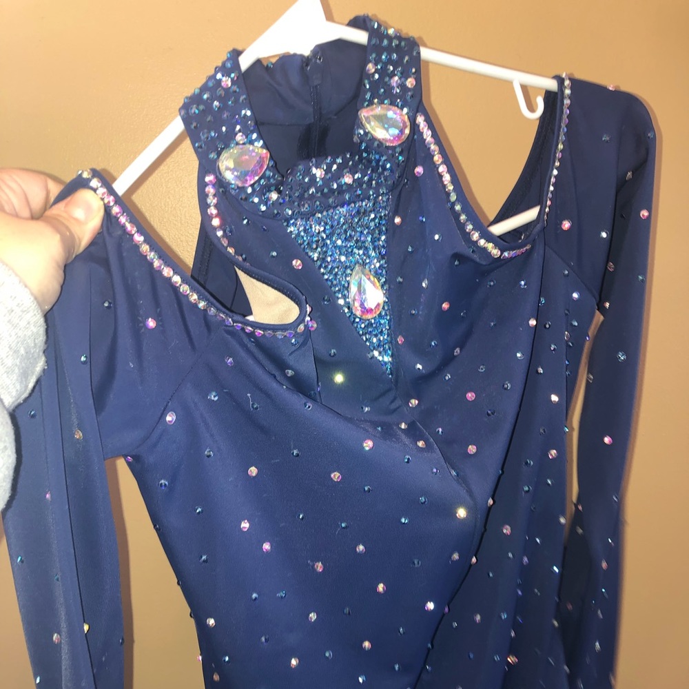 Girls dance costume- custom stoned